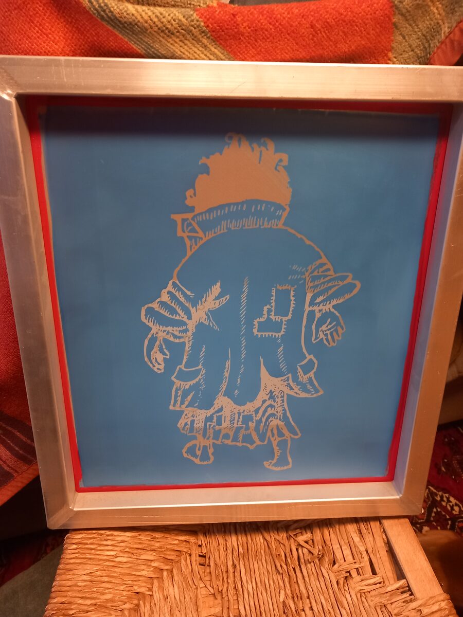 Siebdruck auf einem T-Shirt