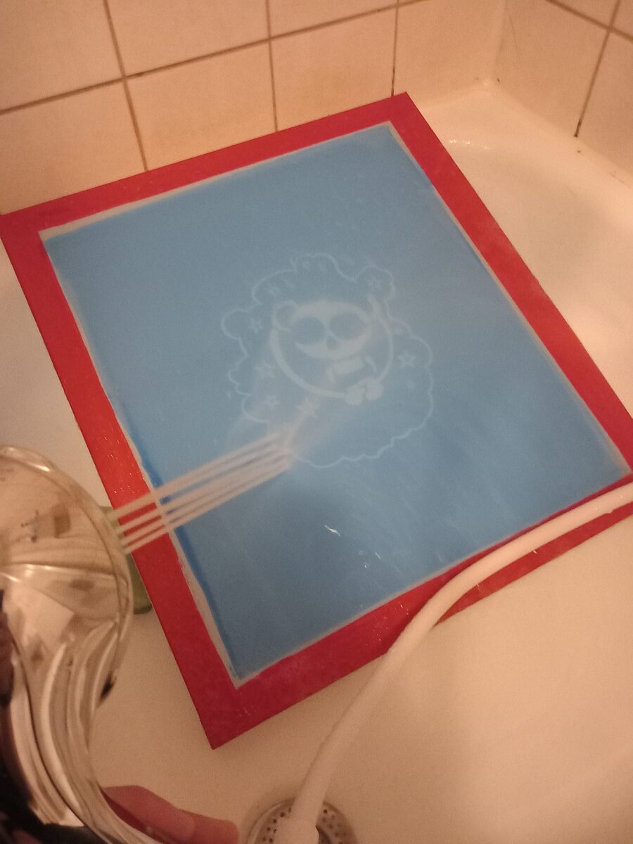 Siebdruckrahmen mit Motiv