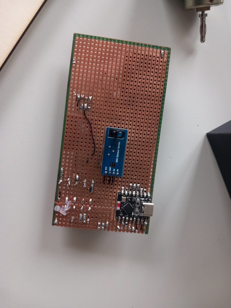 Platinen-Prototyp eines Persistence-of-Vision-Displays